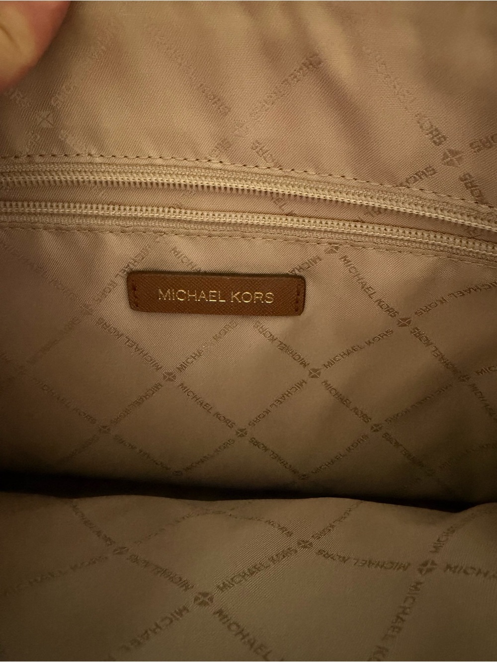 Michael Kors Charlotte Top Zip Tote Brown Saffiano Leather - Picture 6 of 9
